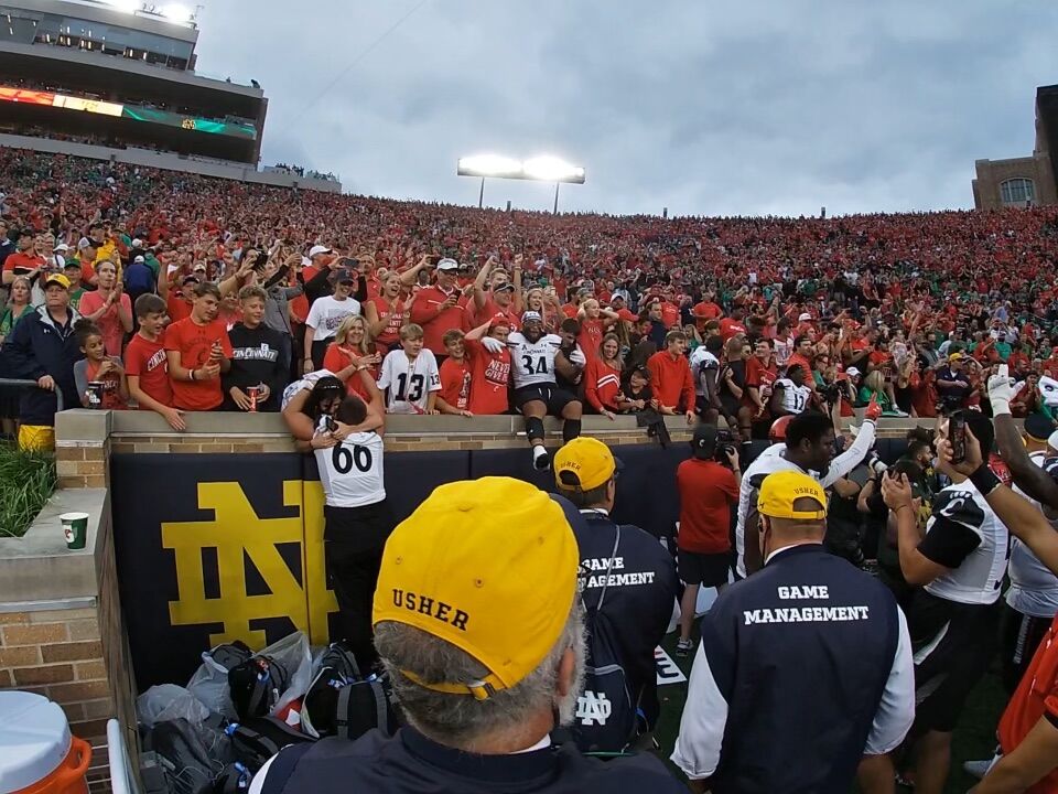 UC vs ND game Oct. 2